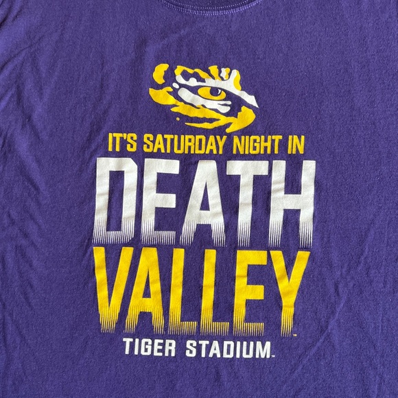 Champion LSU shirt mens XL purple yellow death valley football SEC casual - Picture 2 of 8